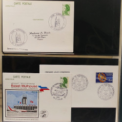 Lot d'entiers postaux de France 1960-1991 en album Lindner.