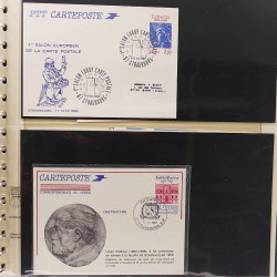 Lot d'entiers postaux de France 1960-1991 en album Lindner.