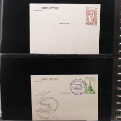 Lot d'entiers postaux de France 1960-1991 en album Lindner.