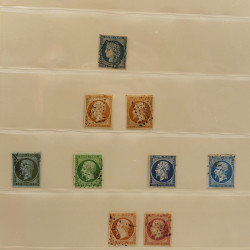 Lot de timbres de France 1850-1940 oblitérés en album Lindner.