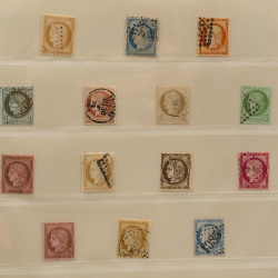 Lot de timbres de France 1850-1940 oblitérés en album Lindner.