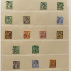 Lot de timbres de France 1850-1940 oblitérés en album Lindner.