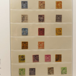 Lot de timbres de France 1850-1940 oblitérés en album Lindner.