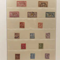 Lot de timbres de France 1850-1940 oblitérés en album Lindner.