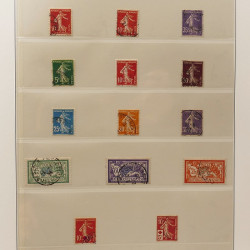 Lot de timbres de France 1850-1940 oblitérés en album Lindner.