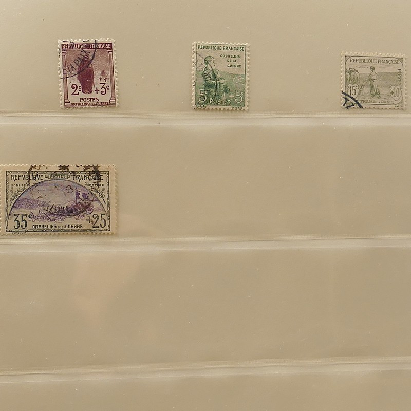 Lot de timbres de France 1850-1940 oblitérés en album Lindner ...