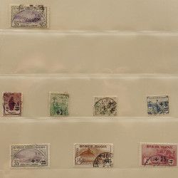 Lot de timbres de France 1850-1940 oblitérés en album Lindner.