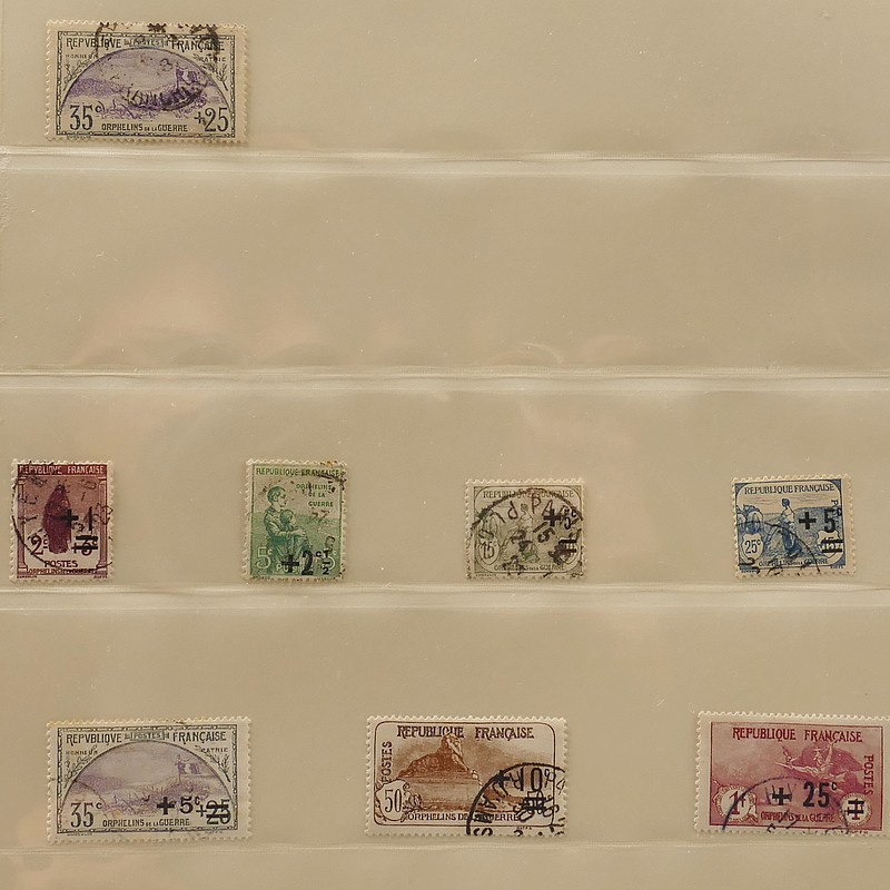 Lot de timbres de France 1850-1940 oblitérés en album Lindner ...
