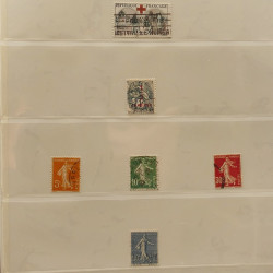 Lot de timbres de France 1850-1940 oblitérés en album Lindner.