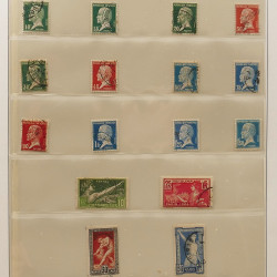 Lot de timbres de France 1850-1940 oblitérés en album Lindner.