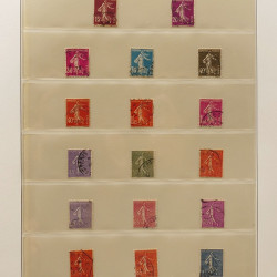Lot de timbres de France 1850-1940 oblitérés en album Lindner.