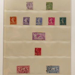 Lot de timbres de France 1850-1940 oblitérés en album Lindner.