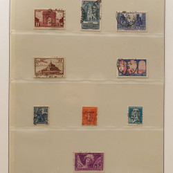 Lot de timbres de France 1850-1940 oblitérés en album Lindner.