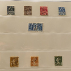 Lot de timbres de France 1850-1940 oblitérés en album Lindner.