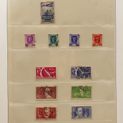 Lot de timbres de France 1850-1940 oblitérés en album Lindner.