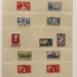 Lot de timbres de France 1850-1940 oblitérés en album Lindner.