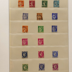 Lot de timbres de France 1850-1940 oblitérés en album Lindner.