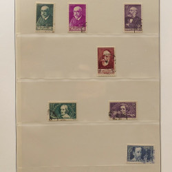 Lot de timbres de France 1850-1940 oblitérés en album Lindner.