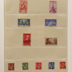 Lot de timbres de France 1850-1940 oblitérés en album Lindner.