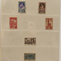 Lot de timbres de France 1850-1940 oblitérés en album Lindner.
