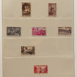 Lot de timbres de France 1850-1940 oblitérés en album Lindner.