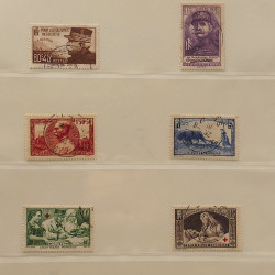 Lot de timbres de France 1850-1940 oblitérés en album Lindner.