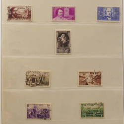 Lot de timbres de France 1850-1940 oblitérés en album Lindner.