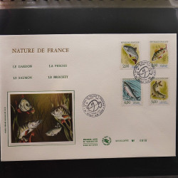 Collection enveloppe premier jour de France lux soie 1990-1993 en album Lindner.