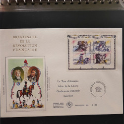 Collection enveloppe premier jour de France lux soie 1990-1993 en album Lindner.
