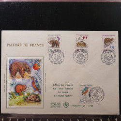 Collection enveloppe premier jour de France lux soie 1990-1993 en album Lindner.