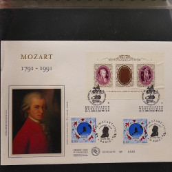 Collection enveloppe premier jour de France lux soie 1990-1993 en album Lindner.