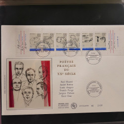 Collection enveloppe premier jour de France lux soie 1990-1993 en album Lindner.