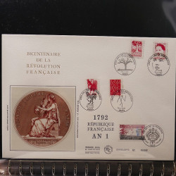 Collection enveloppe premier jour de France lux soie 1990-1993 en album Lindner.