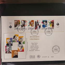 Collection enveloppe premier jour de France lux soie 1990-1993 en album Lindner.