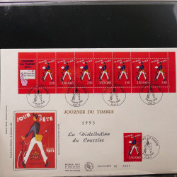 Collection enveloppe premier jour de France lux soie 1990-1993 en album Lindner.