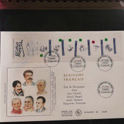 Collection enveloppe premier jour de France lux soie 1990-1993 en album Lindner.