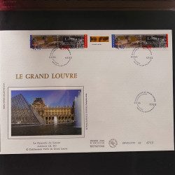 Collection enveloppe premier jour de France lux soie 1990-1993 en album Lindner.