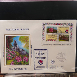 Collection enveloppe premier jour de France lux soie 1990-1993 en album Lindner.