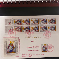 Collection enveloppe premier jour de France lux soie 1990-1993 en album Lindner.