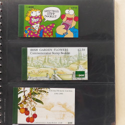 Lot de carnets de timbres modernes d'Ireland neufs** en un album.