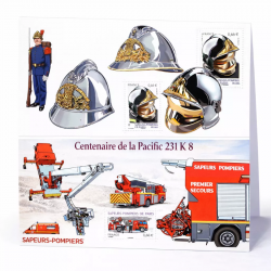 Blocs souvenirs N°59-64 Sapeurs-pompiers de Paris neuf**.