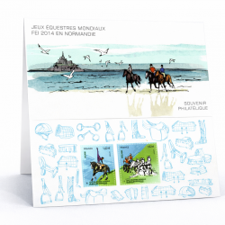 Bloc souvenir N°97 Jeux Équestres Mondiaux neuf**.