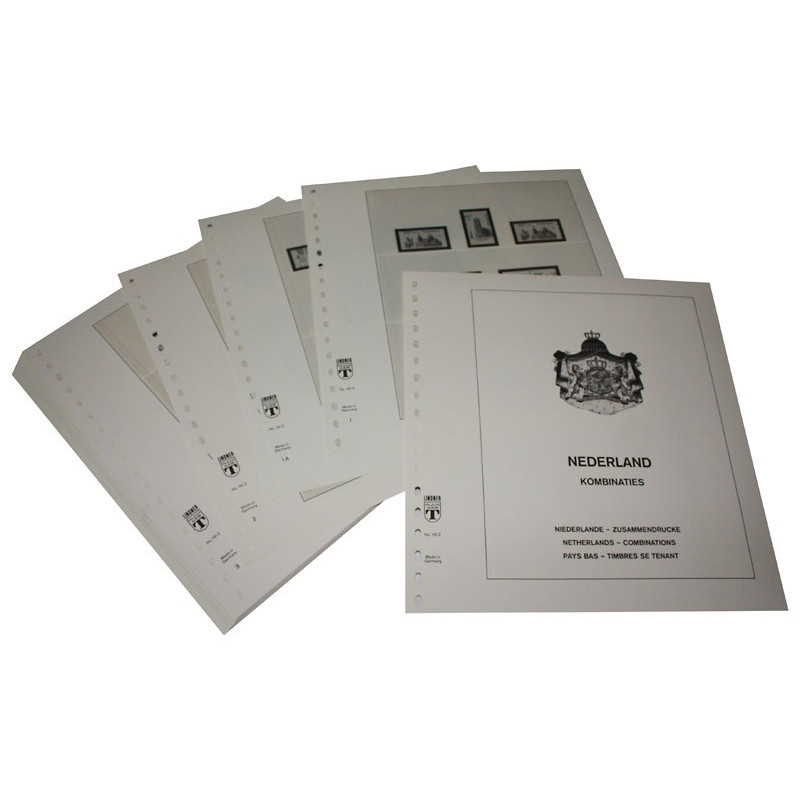 Feuilles préimprimées Lindner-T Pays Bas Timbres se tenant 1985-2001.