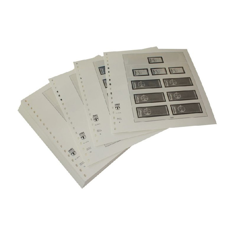 Feuilles préimprimées Lindner-T Portugal Timbres de distributeur 2007-2012.