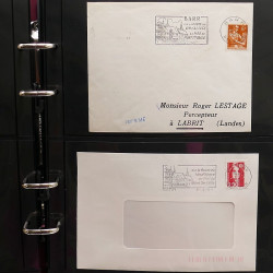 Collection Marcophilie flammes moderne d'Alsace en un album.