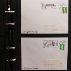 Collection Marcophilie flammes moderne d'Alsace en un album.