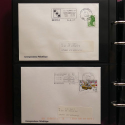 Collection Marcophilie flammes moderne d'Alsace en un album.