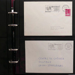 Collection Marcophilie flammes moderne d'Alsace en un album.