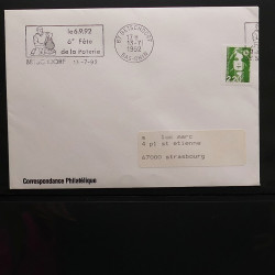 Collection Marcophilie flammes moderne d'Alsace en un album.