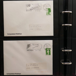 Collection Marcophilie flammes moderne d'Alsace en un album.